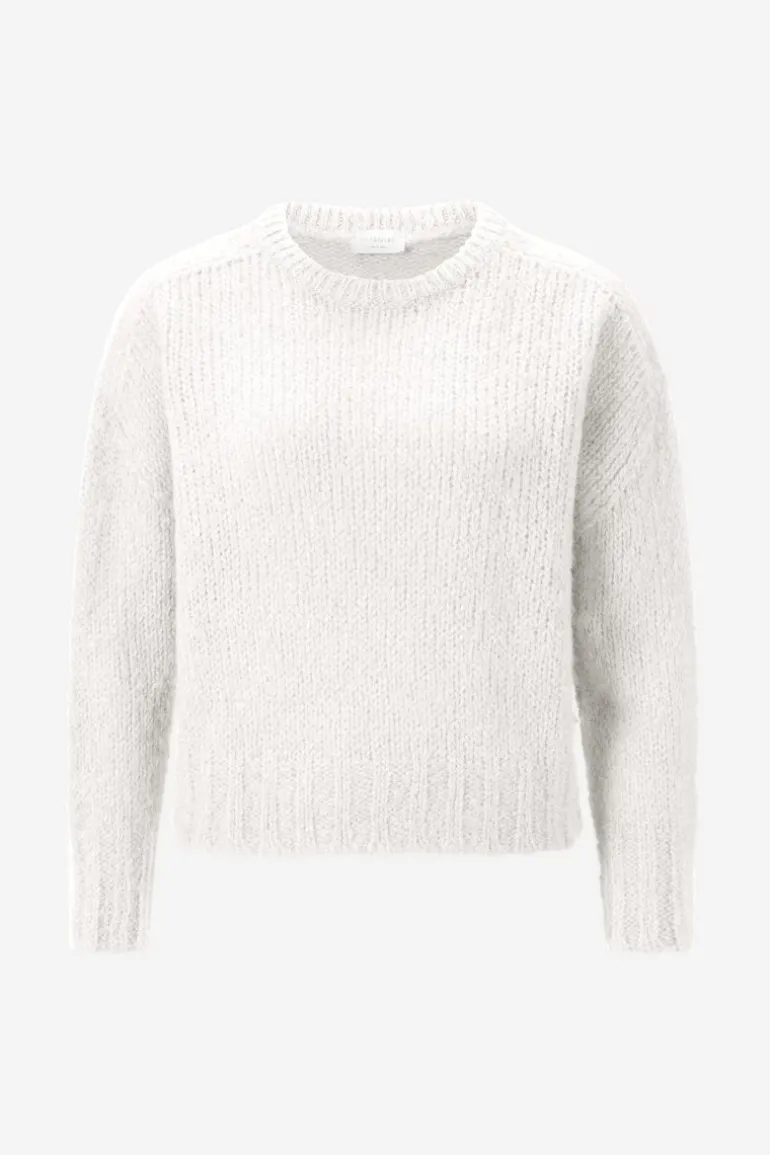 Grobstrickpullover Mit Rundhalsausschnitt