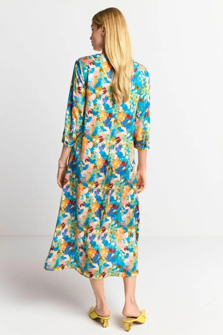 Midikleid Mit Buntem Blumenprint