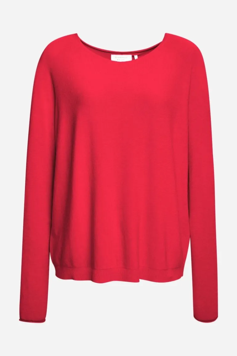 Pullover Mit U-Boot-Ausschnitt