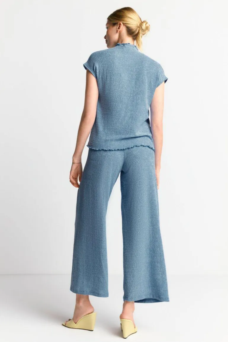 Stoffhose In Crinkle-Optik