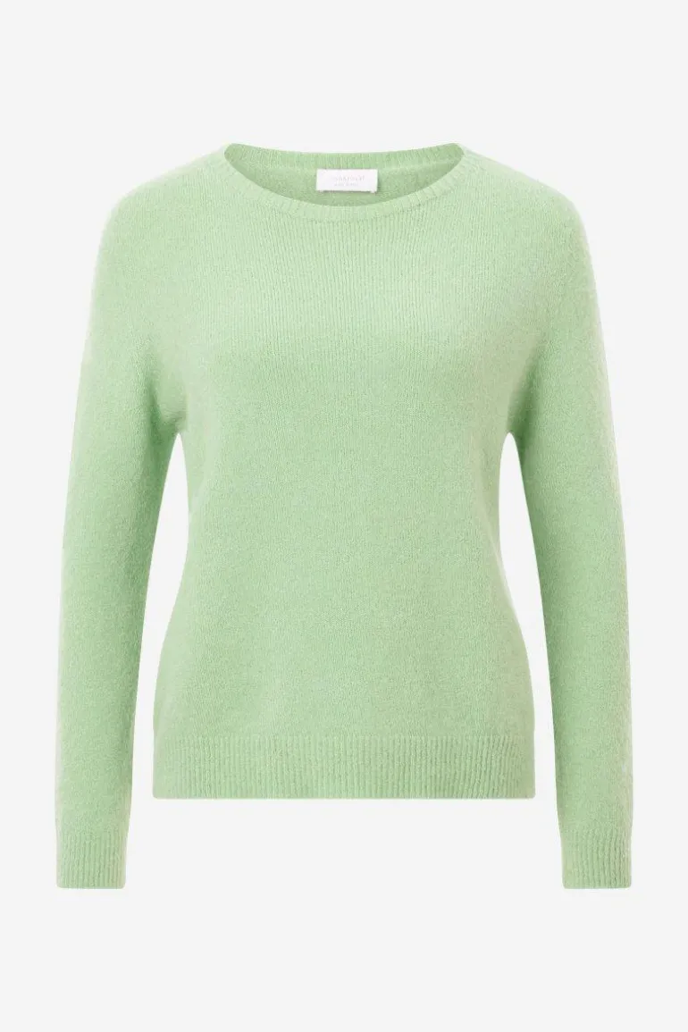 Strickpullover Aus Weichem Materialmix