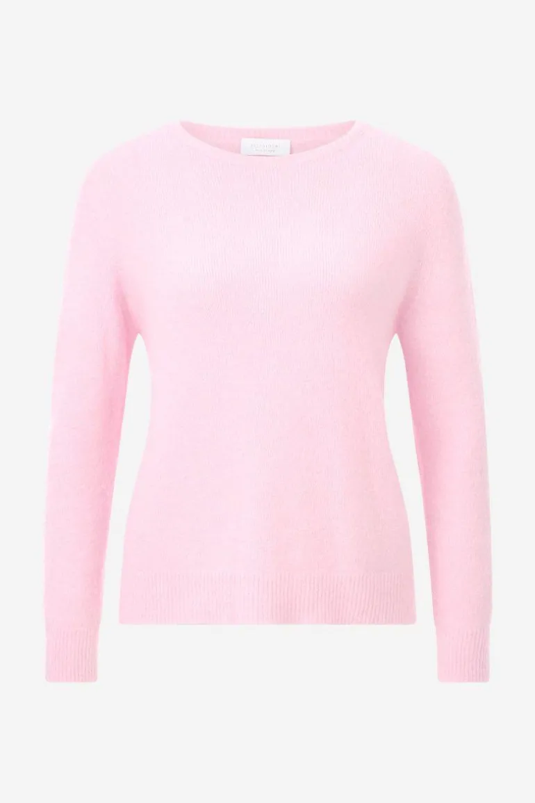 Strickpullover Aus Weichem Materialmix