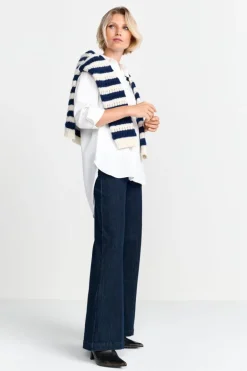 Weiße Oversize-Bluse