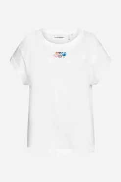 Weißes T-Shirt Mit Crew-Neck